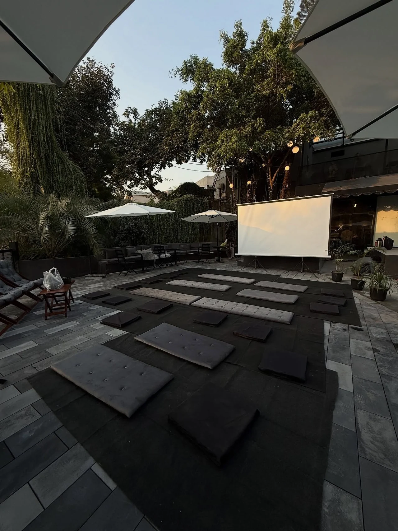 Outdoor seating at KAFI