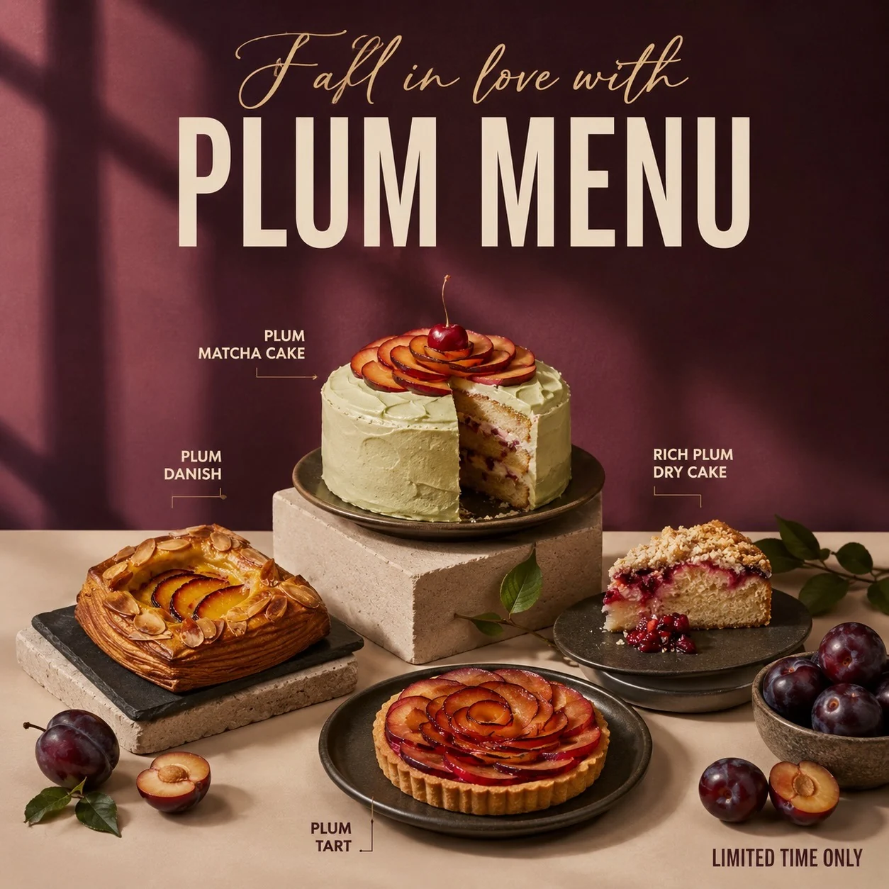 KAFI seasonal Plum Menu artwork